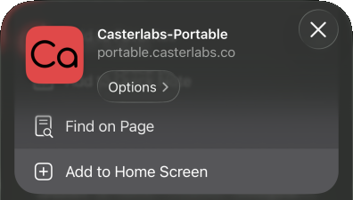 Adding to your home screen