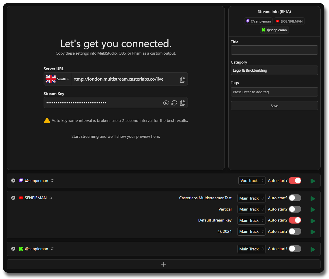 Let's get you connected screen