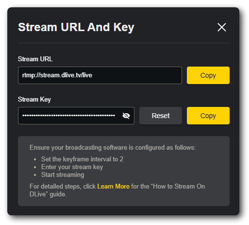 DLive Dashboard