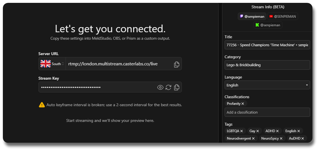 Stream Info Dashboard