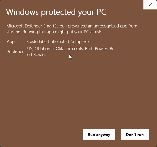 SmartScreen Prompt